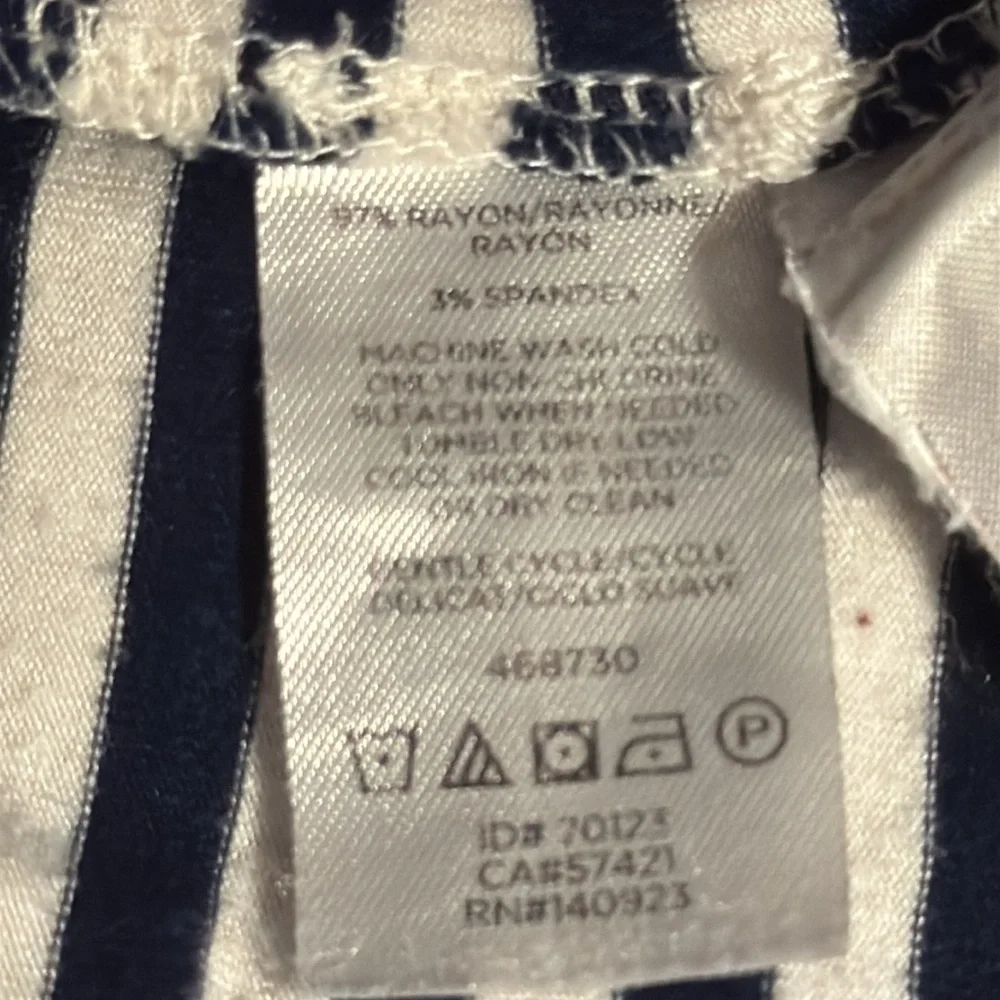 LOFT blue white striped maxi‎ dress Sz M